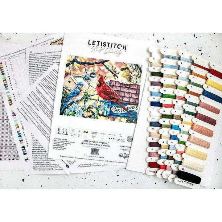 Springtime Songbirds L8062 Counted Cross Stitch Kit