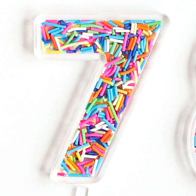 Sprinkle Number Acrylic cake toppers