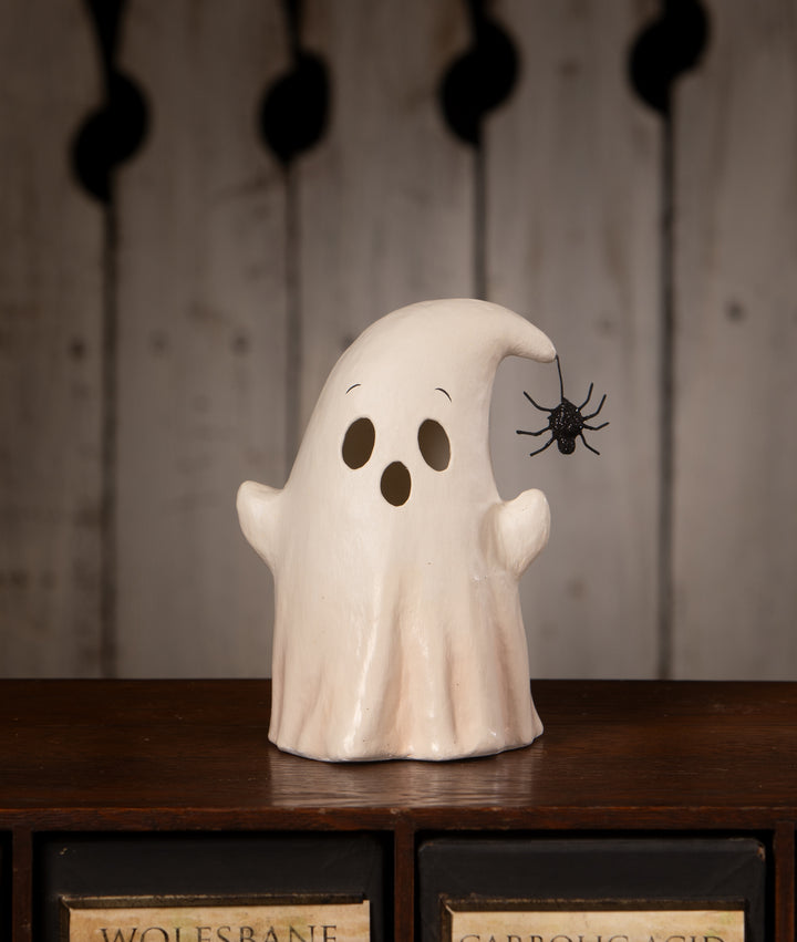 Luminary Boo with Spider by Bethany Lowe Designs, halloween decor