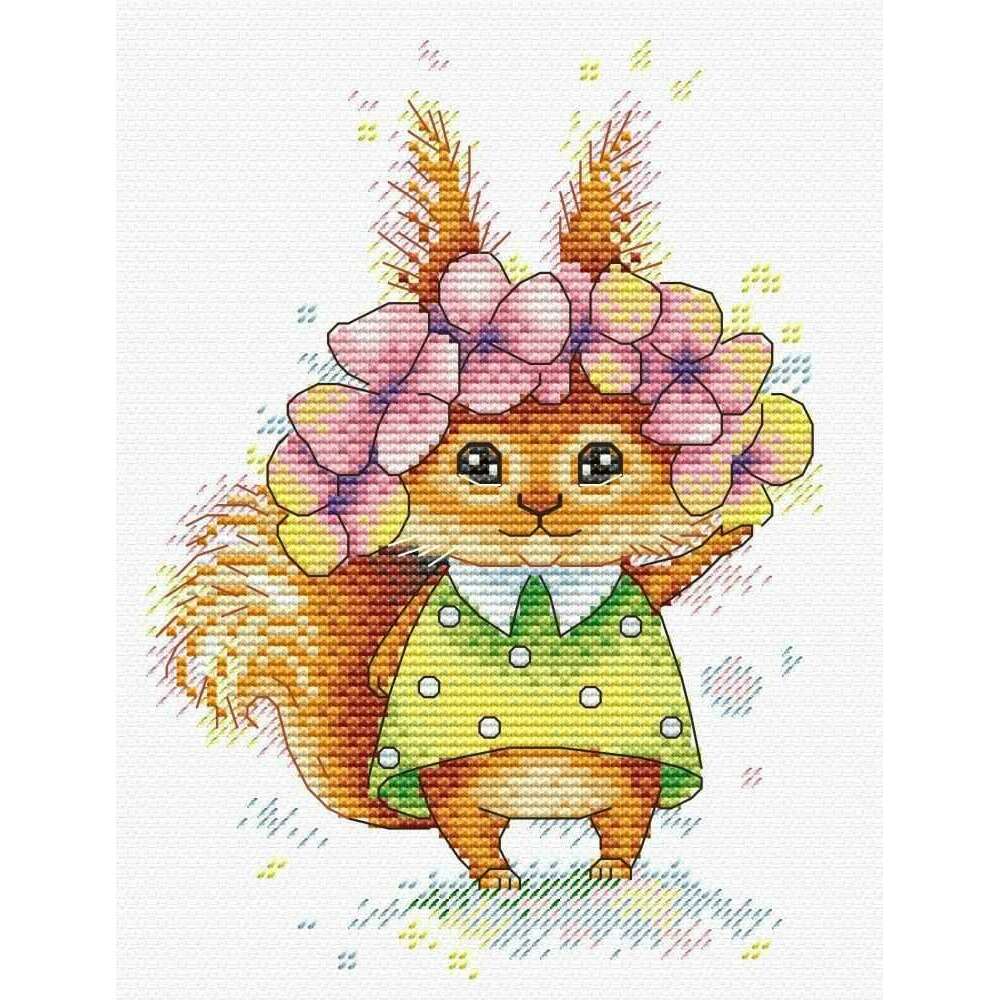 Squirrel M-224 / SM-224 Counted Cross Stitch Kit