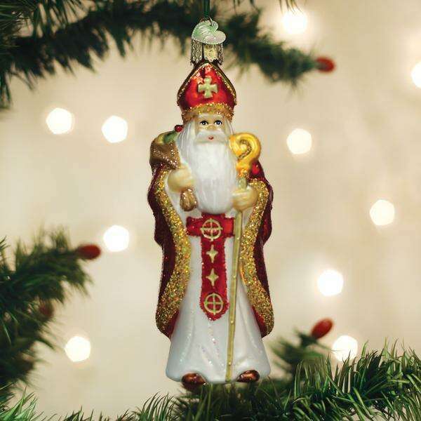 Old World Christmas St. Nicholas Blown Glass Ornament