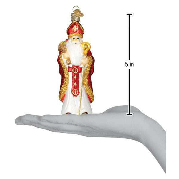 Old World Christmas St. Nicholas Blown Glass Ornament