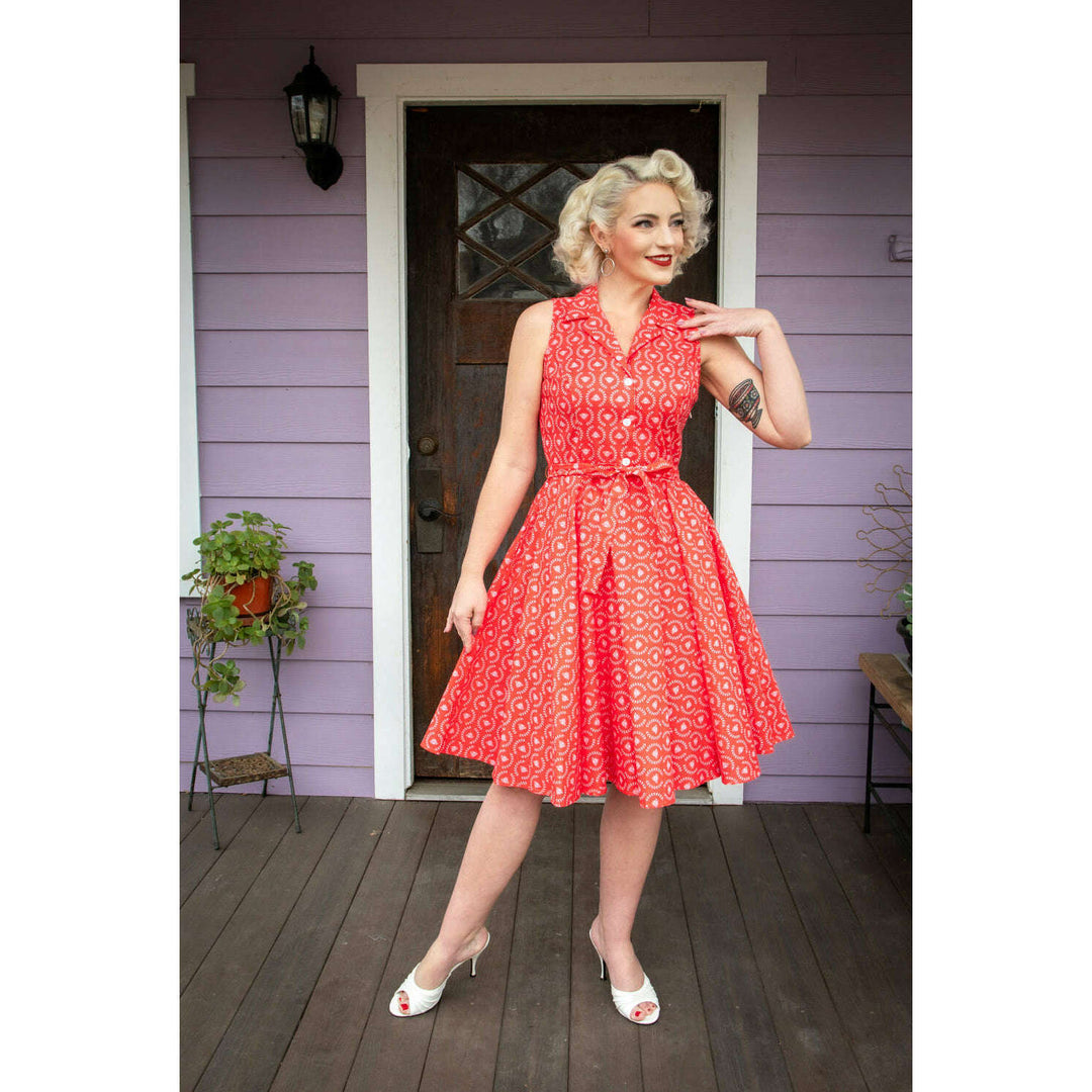 Staci Dress- Laurel & Bees, Cherry Red *sale