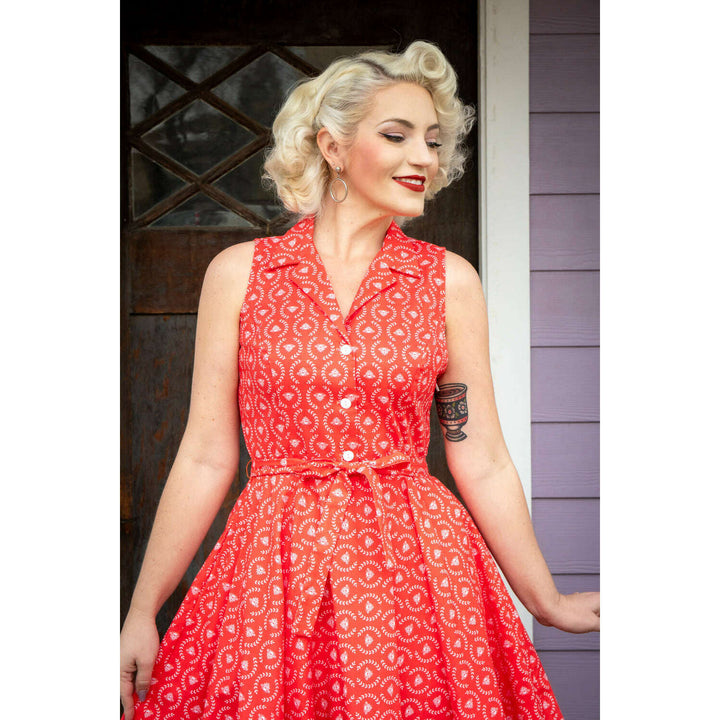 Staci Dress- Laurel & Bees, Cherry Red *sale