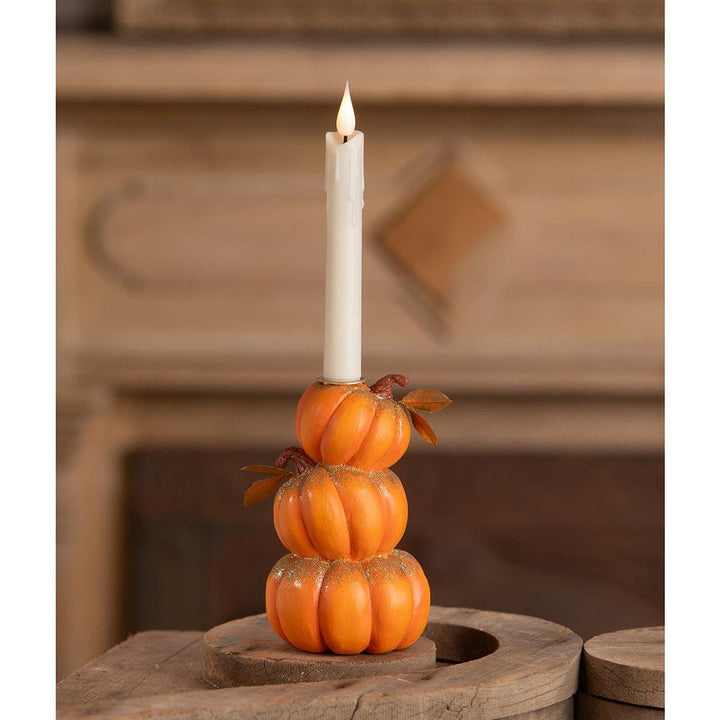 Stack of Pumpkins Candlestick by Bethany Lowe Designs image 2