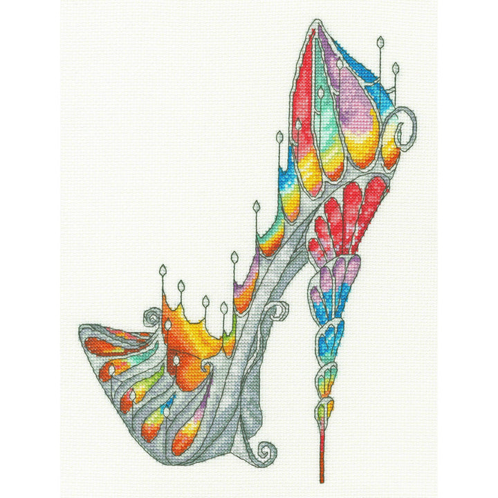 Stained Glass Slipper XSK7 Counted Cross Stitch Kit