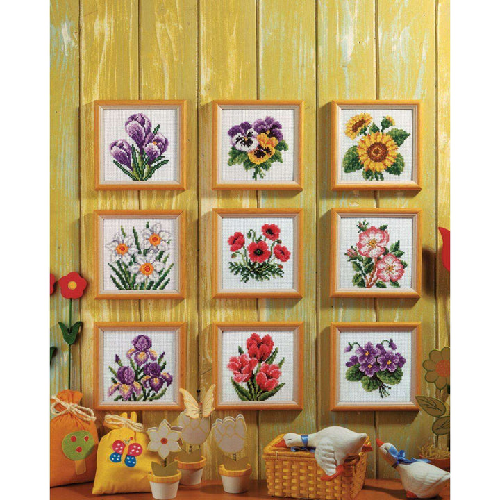 Stamped Cross stitch kit "Violets " 7518