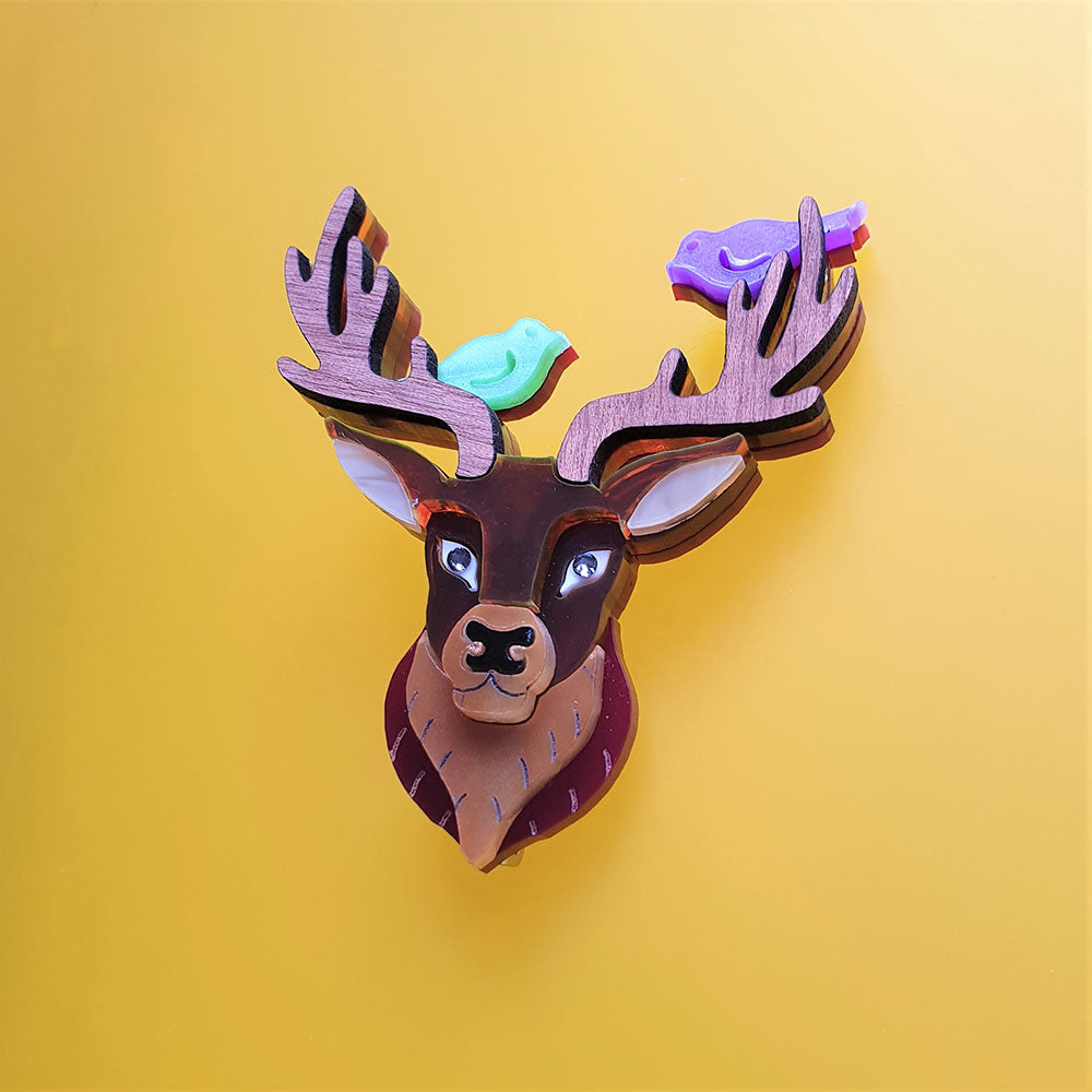 Stan The Stag Brooch by Cherryloco Jewellery 5