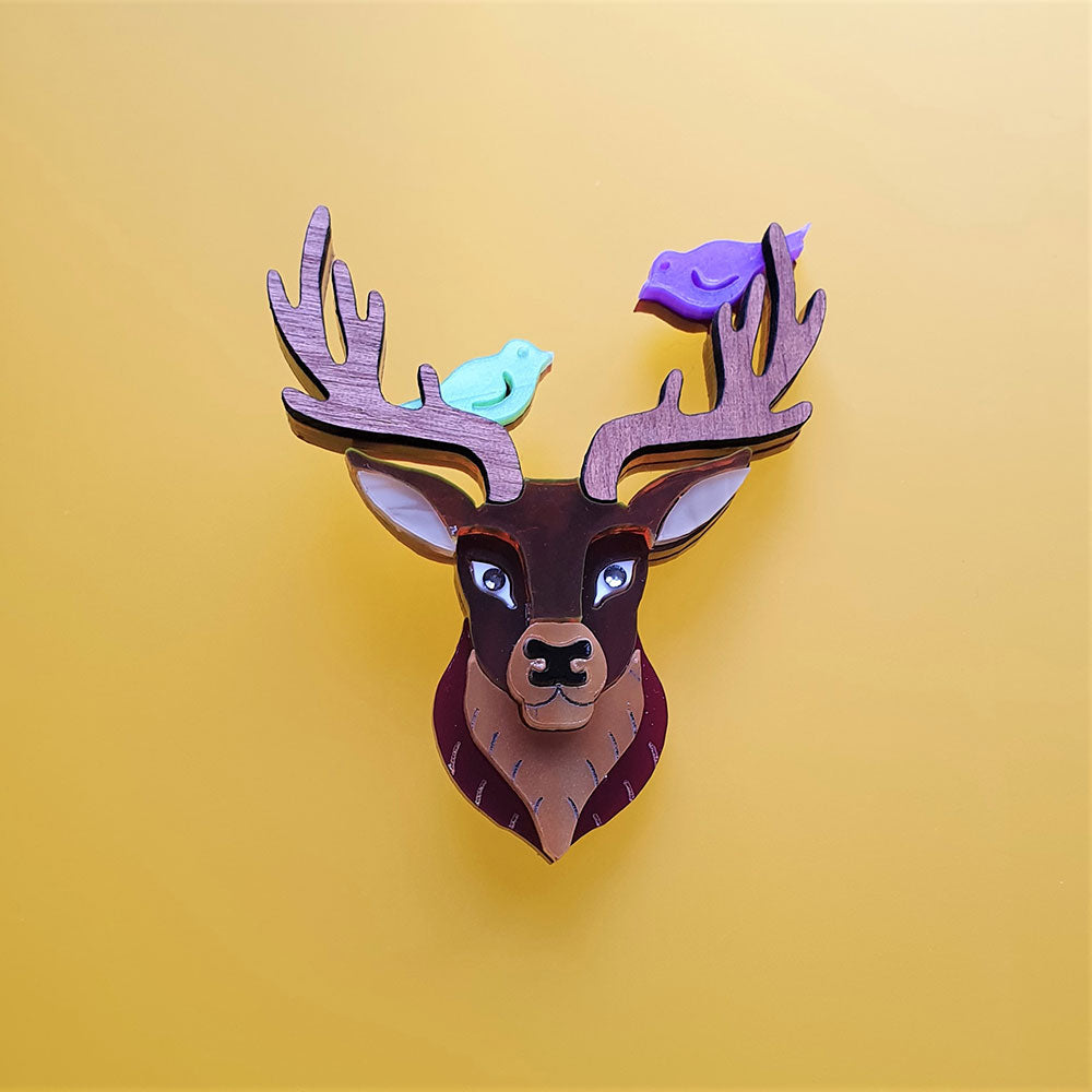 Stan The Stag Brooch by Cherryloco Jewellery 3