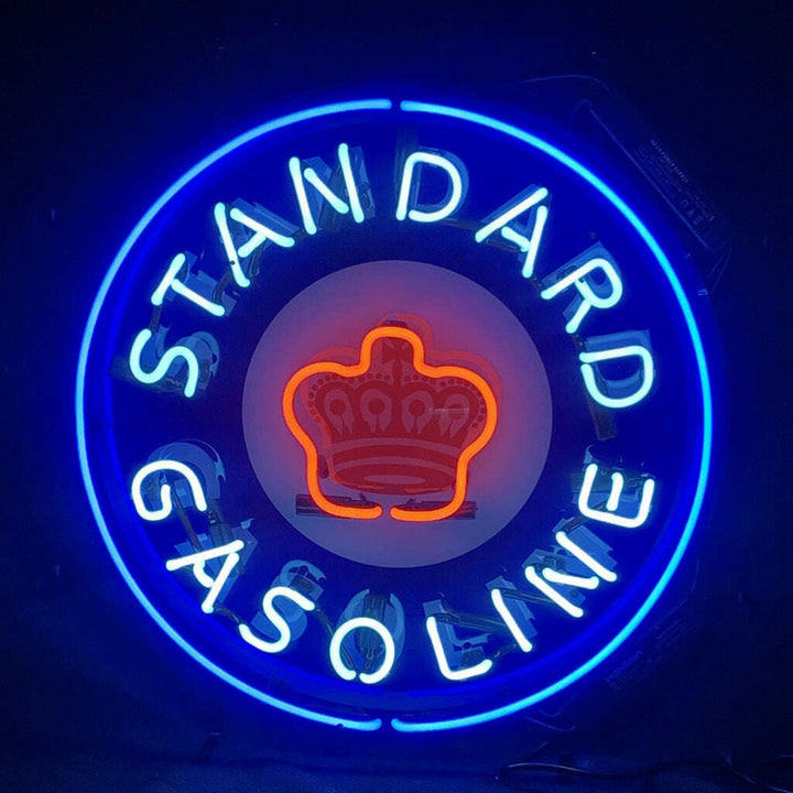 Standard Gasoline Crown Neon Light Sign
