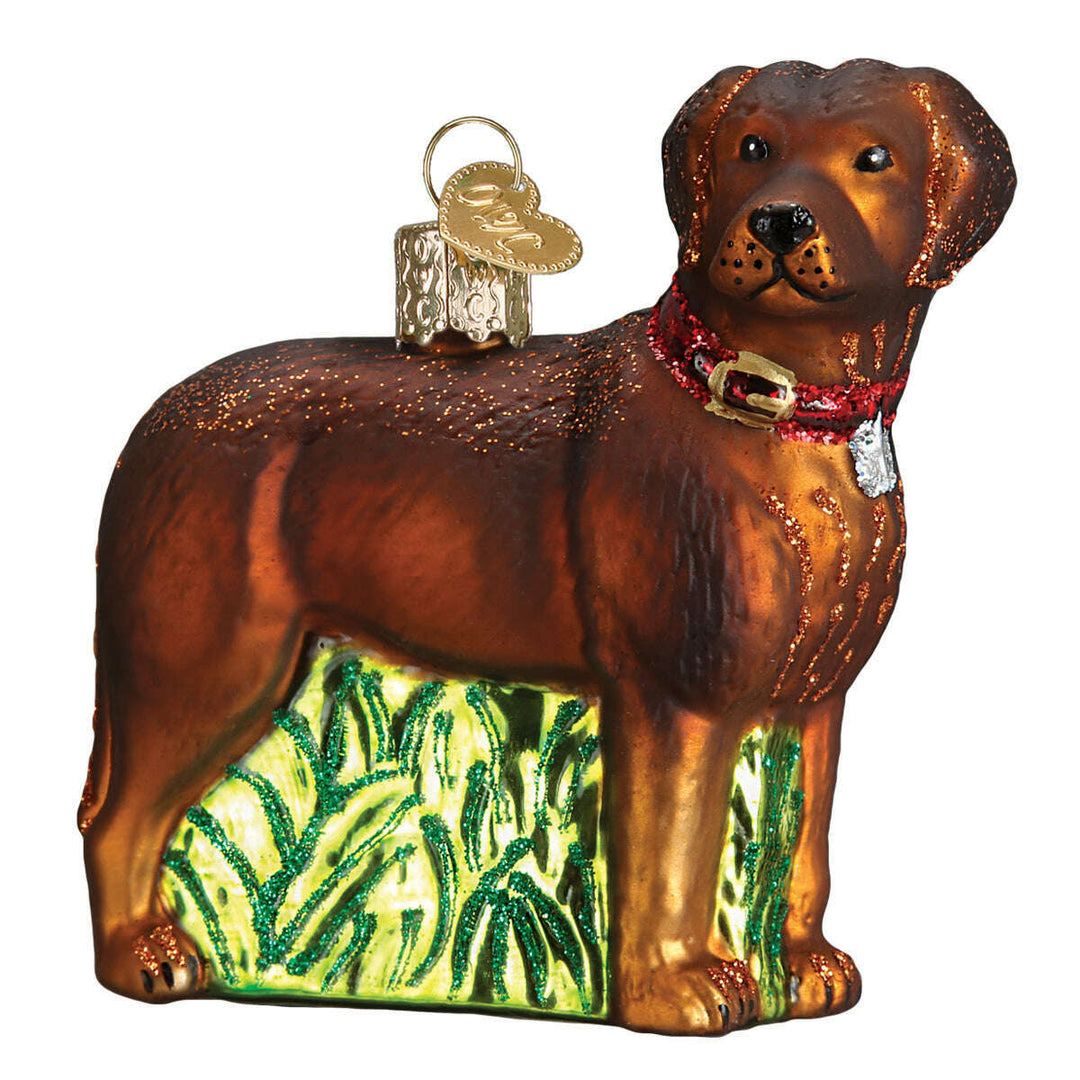 Standing Chocolate Lab Ornament