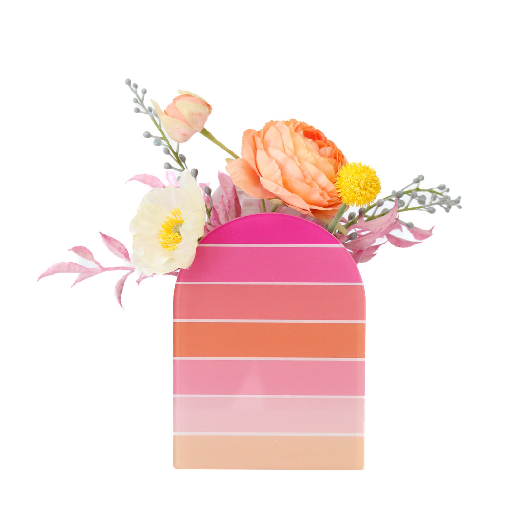 Pink Rainbow Stripe Standing Propagation Planter