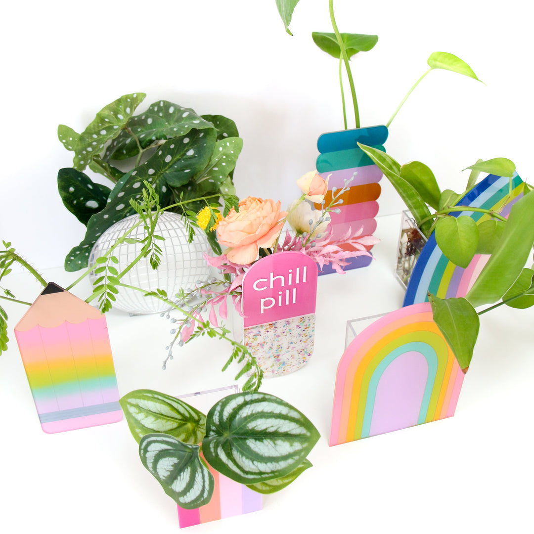 Red and Pink Arches Standing Propagation Planter