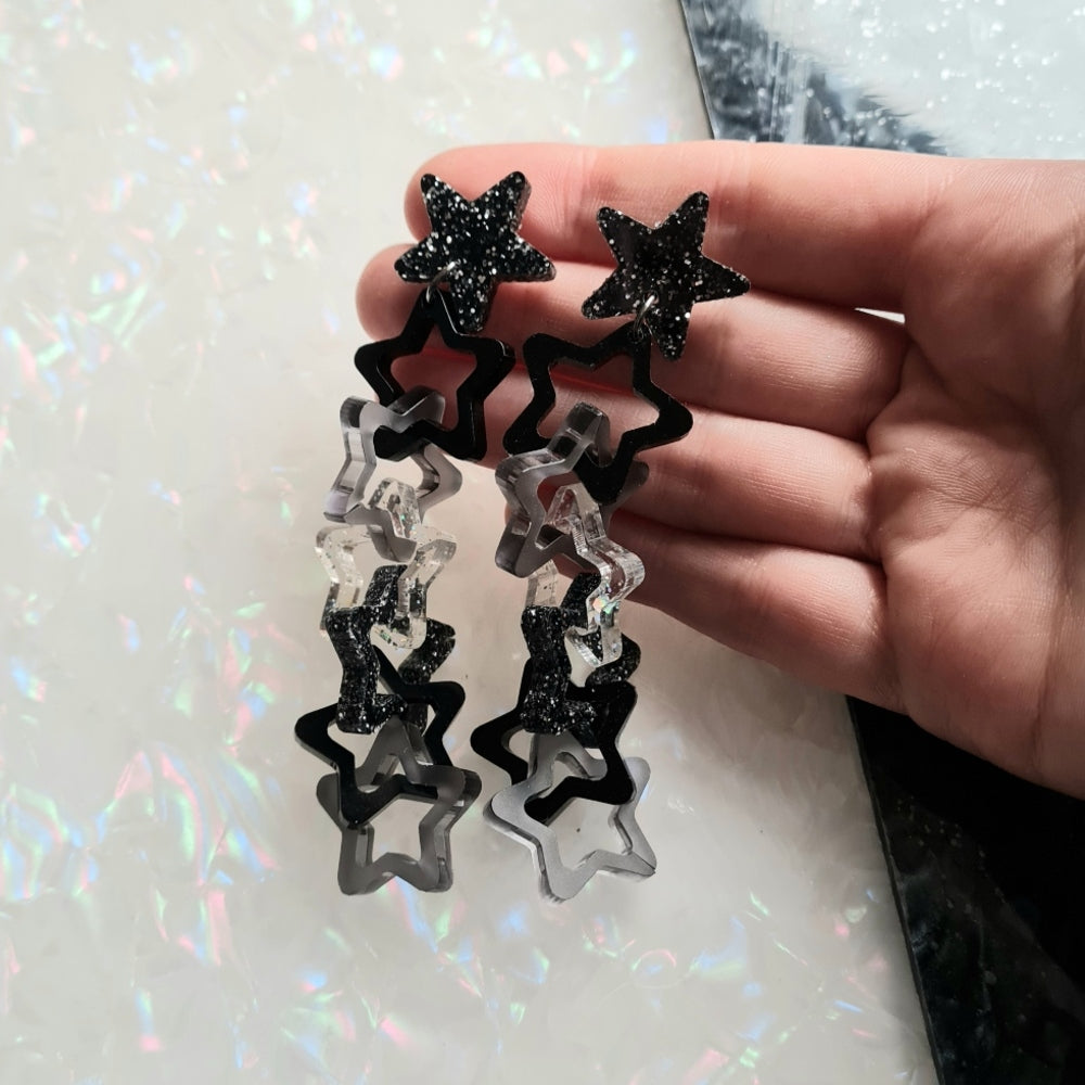 Star Link Charm Earrings by Cherryloco Jewellery 2