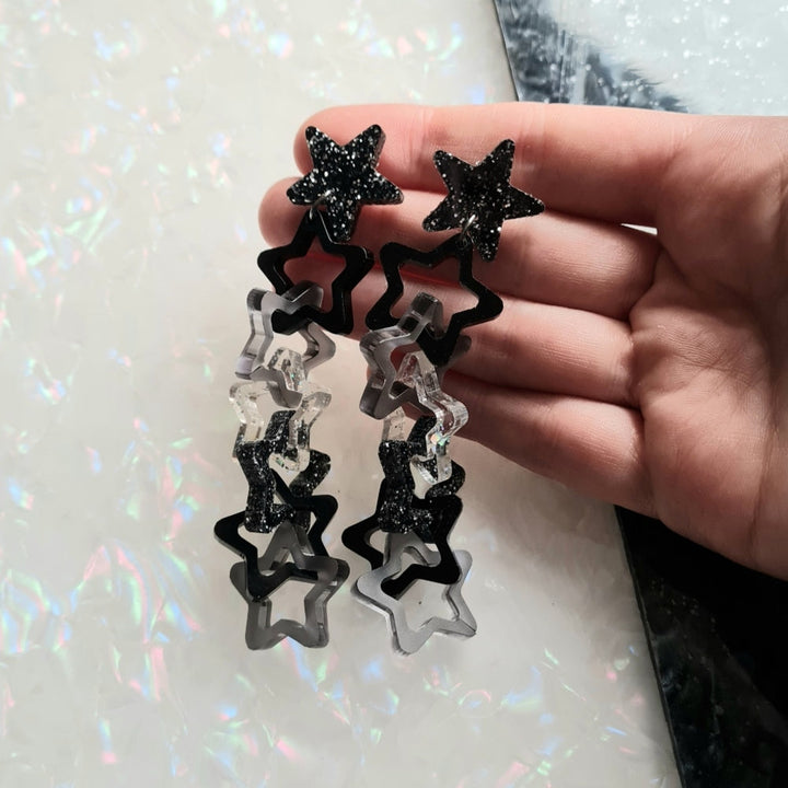 Star Link Charm Earrings by Cherryloco Jewellery 2