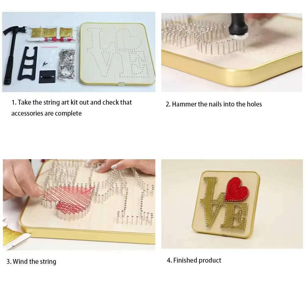 Star String Art Kit with Stand. Simple Decorative DIY String Art Craft Kit M1-2 DHBC28008