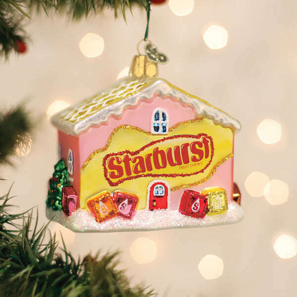 Old World Christmas Starburst Cottage Blown Glass Ornament