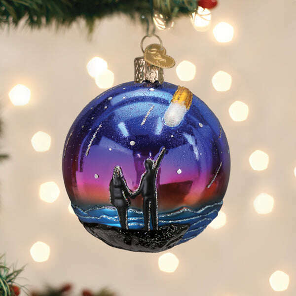 Old World Christmas Stargazed Round Blown Glass Ornament