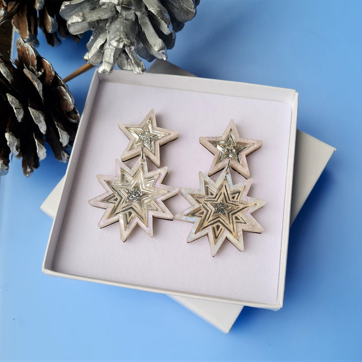 Starlight Dangle Earrings by Cherryloco Jewellery 3