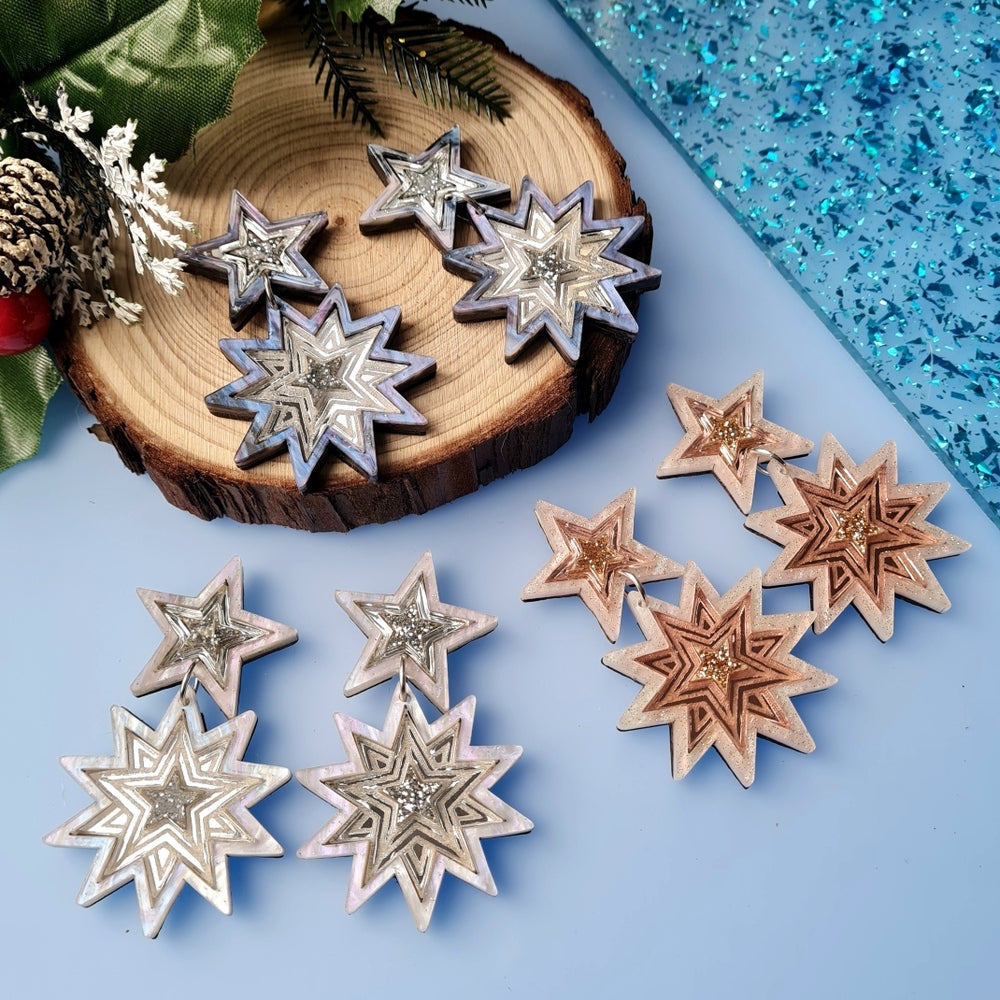 Starlight Dangle Earrings by Cherryloco Jewellery