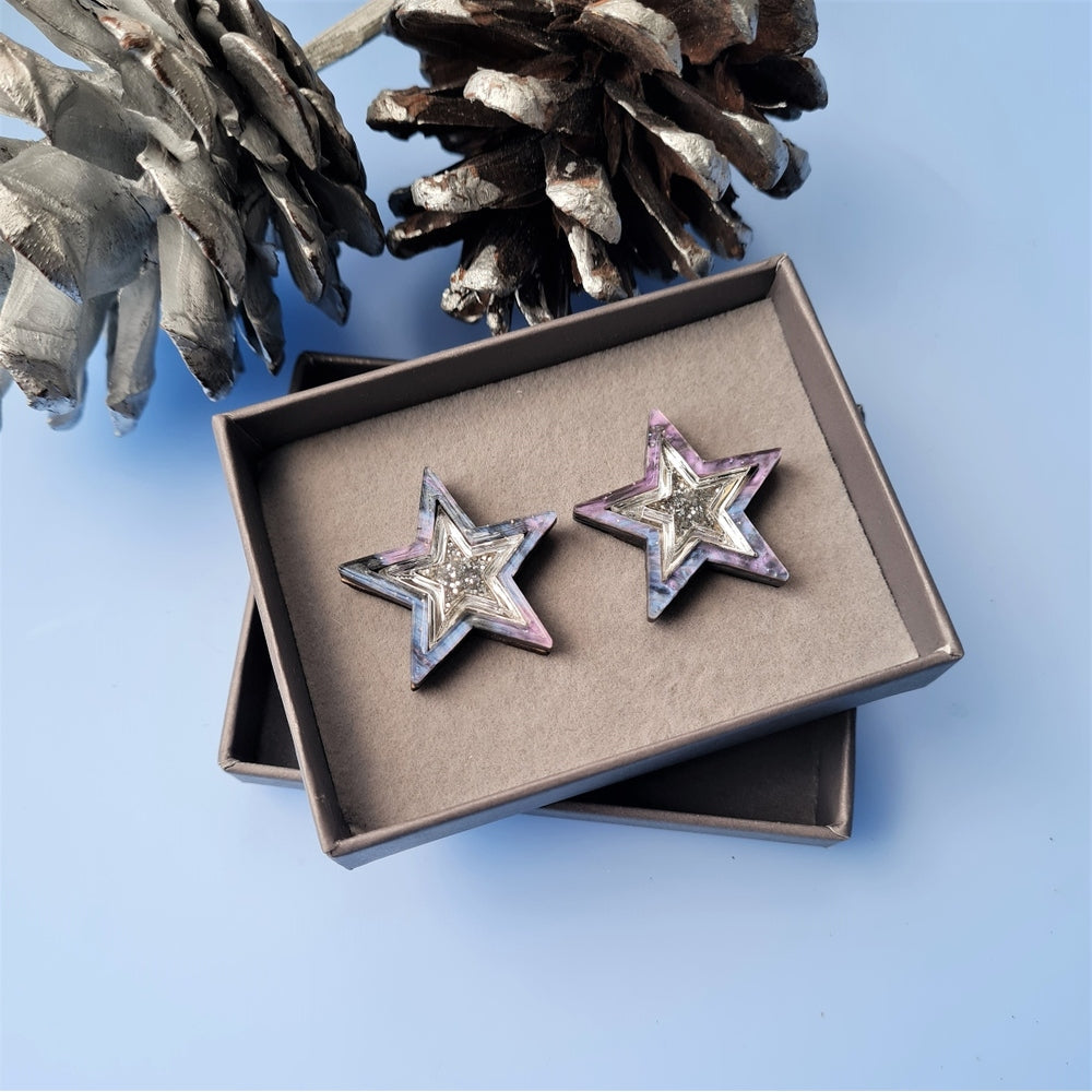 Starlight Stud Earrings by Cherryloco Jewellery 2