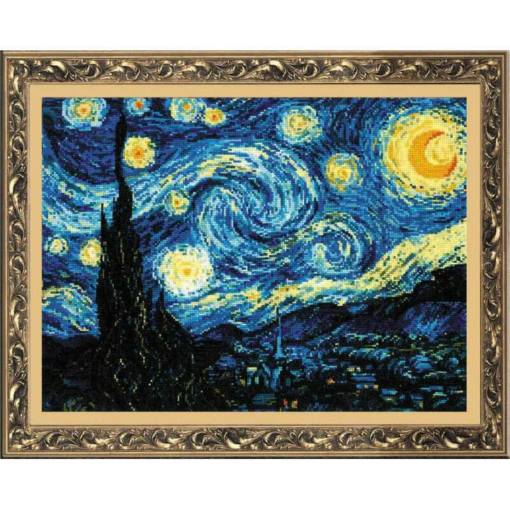 Starry Night after Van Gogh`s Painting R1088 Counted Cross Stitch Kit