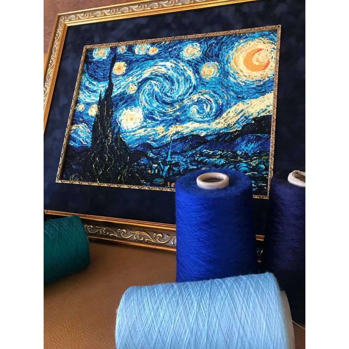Starry Night after Van Gogh`s Painting R1088 Counted Cross Stitch Kit