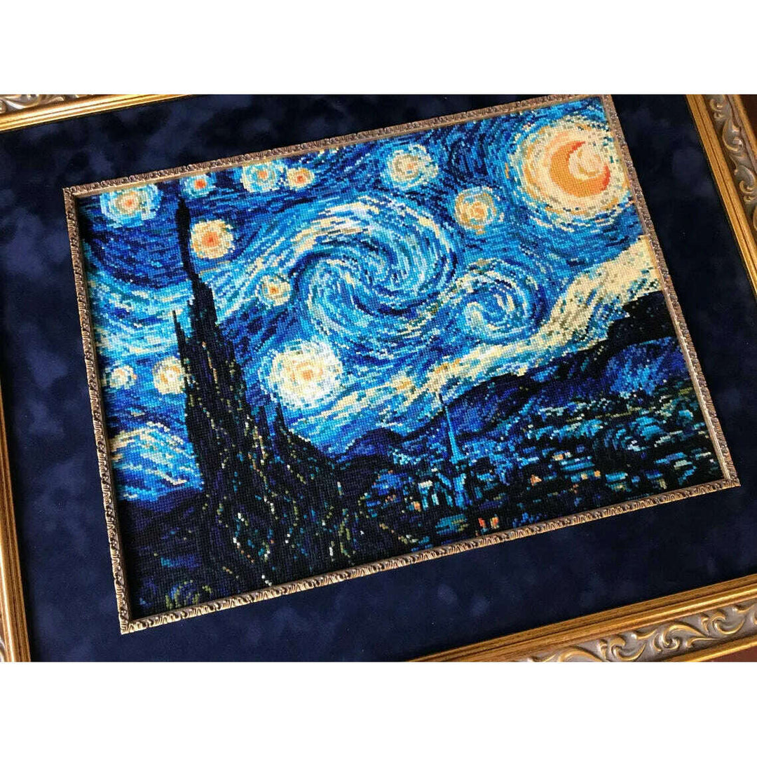 Starry Night after Van Gogh`s Painting R1088 Counted Cross Stitch Kit
