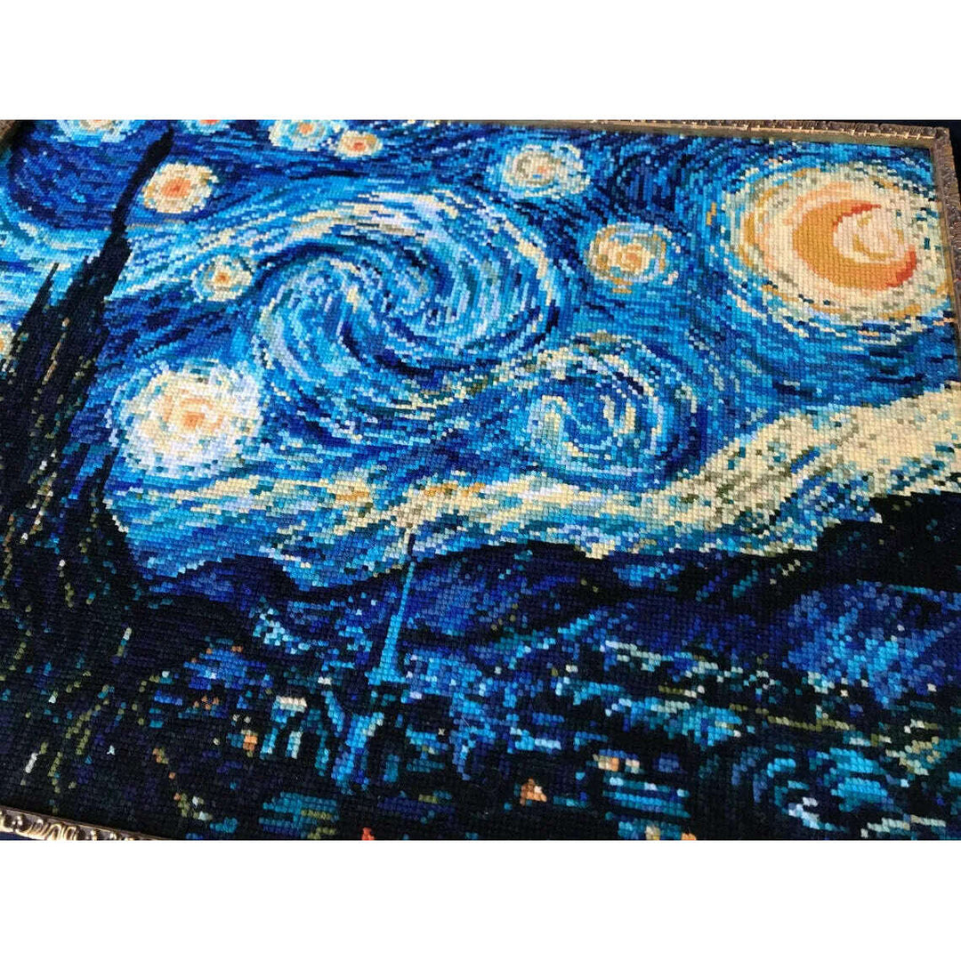 Starry Night after Van Gogh`s Painting R1088 Counted Cross Stitch Kit