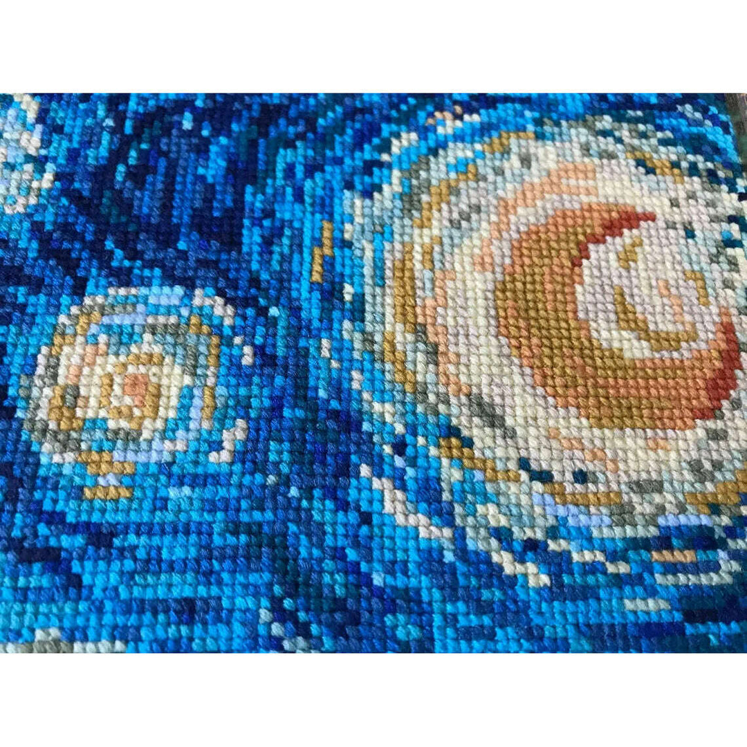 Starry Night after Van Gogh`s Painting R1088 Counted Cross Stitch Kit