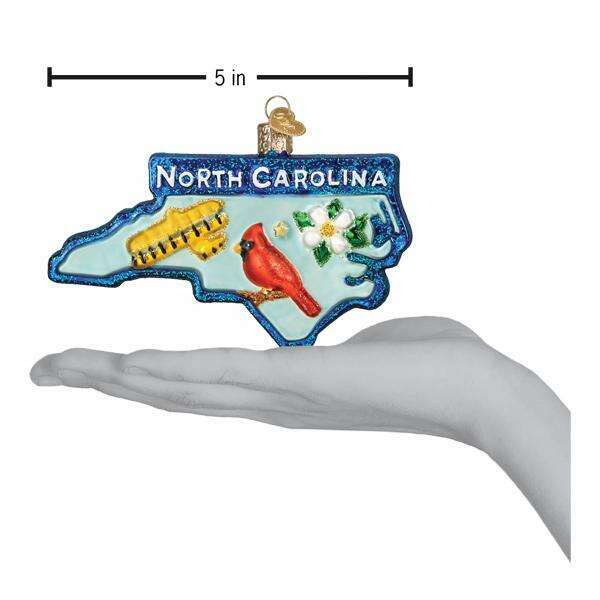 Old World Christmas State of North Carolina Blown Glass Ornament