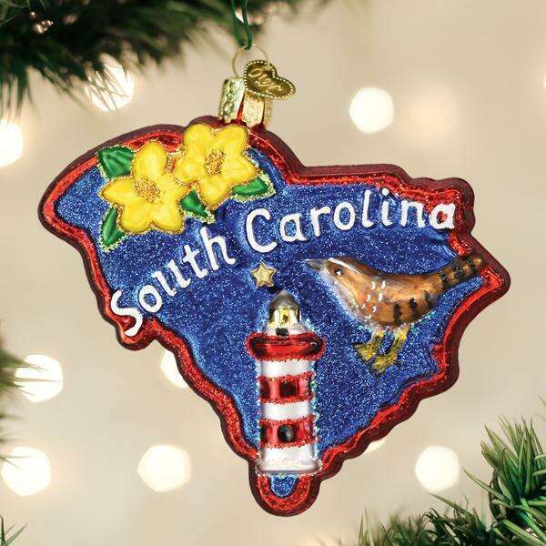 Old World Christmas State of South Carolina Blown Glass Ornament