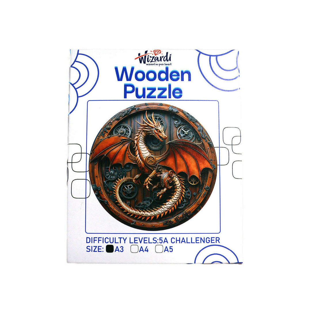Steampunk Dragon - Jigsaw Wooden Puzzle by Wizardi F07N9-29