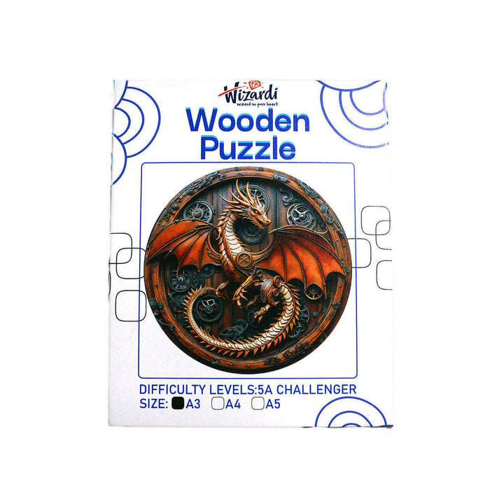 Steampunk Dragon - Jigsaw Wooden Puzzle by Wizardi F07N9-29