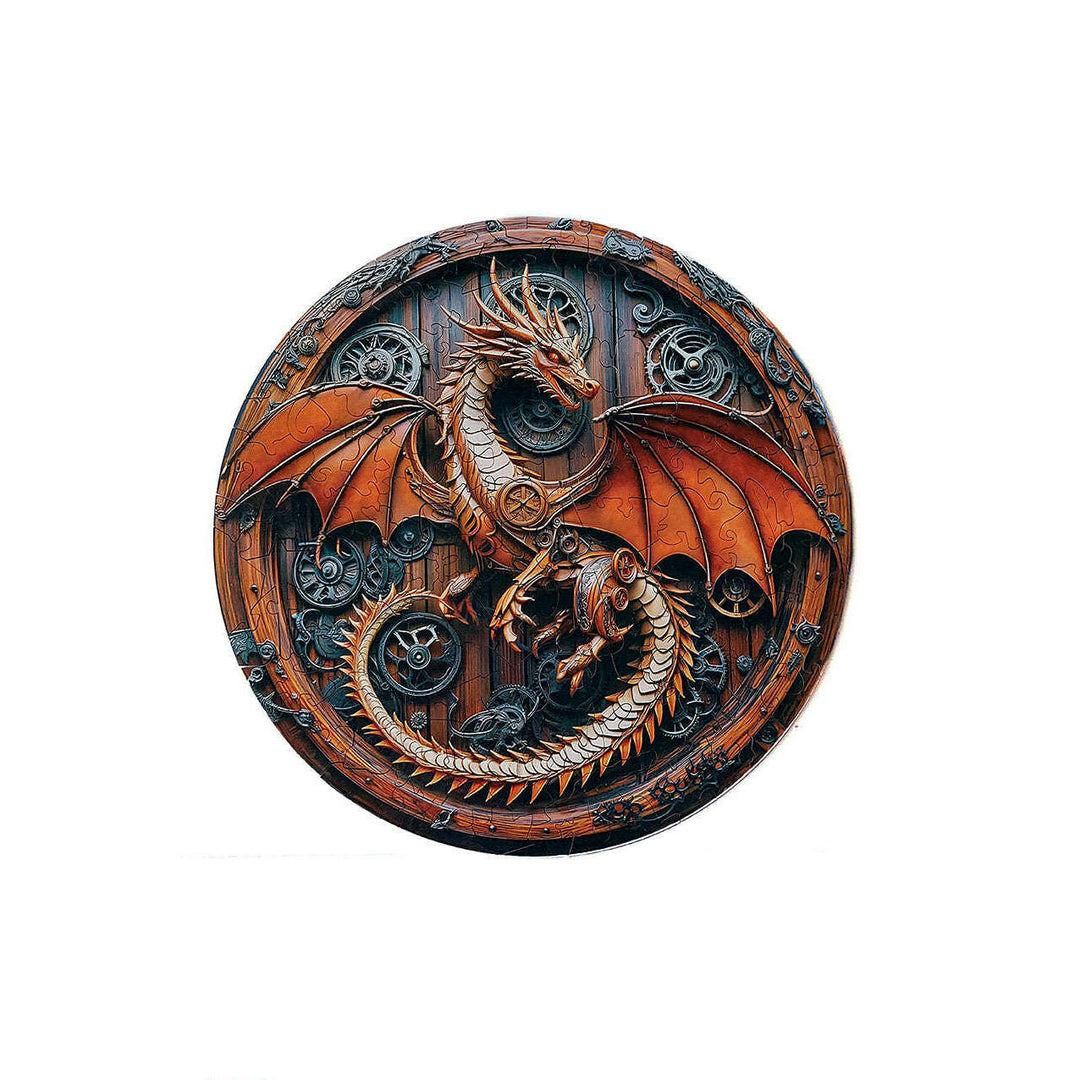 Steampunk Dragon - Jigsaw Wooden Puzzle by Wizardi F07N9-29