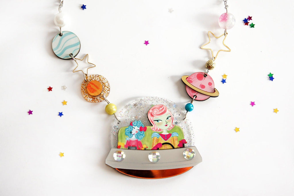 Stella and Luna Necklace by LaliBlue x Lipstick & Chrome - Quirks!