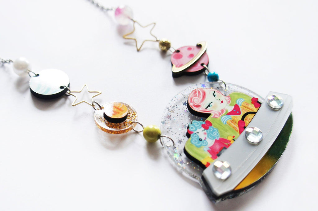 Stella and Luna Necklace by LaliBlue x Lipstick & Chrome - Quirks!
