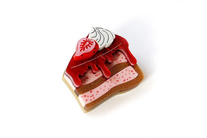 Strawberry Cake Brooch by LaliBlue - Quirks!