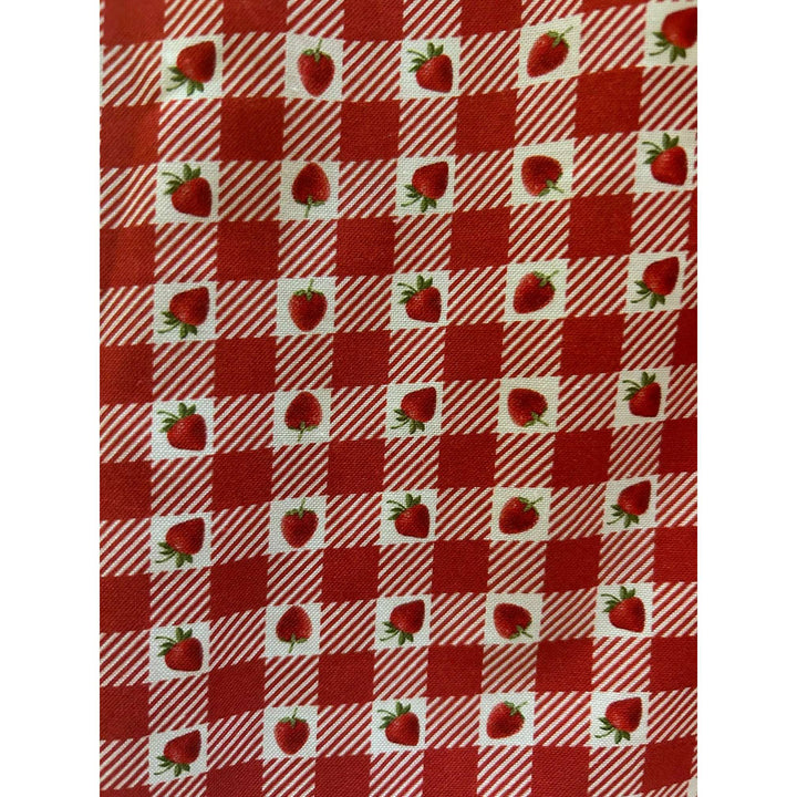 Strawberry Gingham Collared Dress