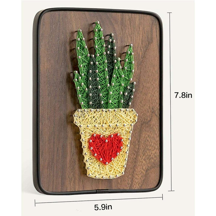 String Art DIY Kit - Aloe. Wizardi Craft Kit F07-M12-3-DH9004