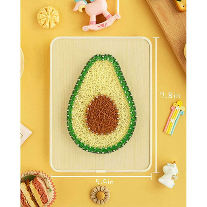 String Art DIY Kit - Avocado. Wizardi Craft Kit F07-M12-3-DHBC28014