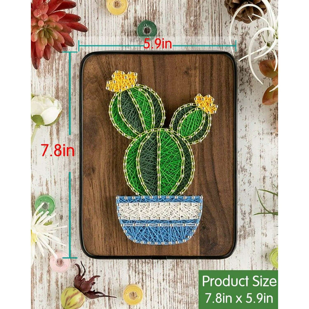 String Art DIY Kit - Cactus. Wizardi Craft Kit F07-M12-3-DHBC18329