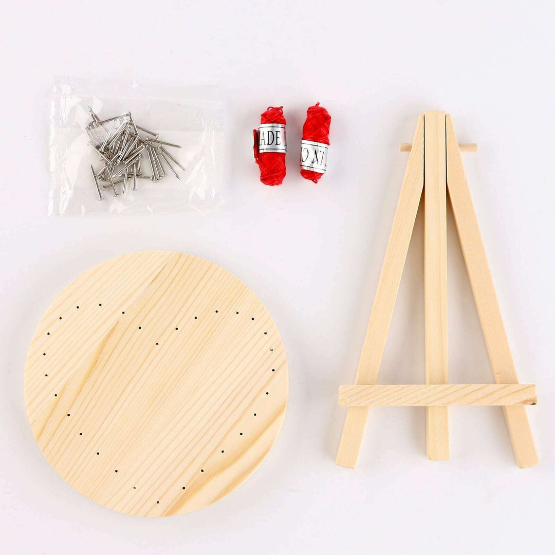 String Art DIY Kit with Stand - Moon. Wizardi Craft Kit F07-M12-1-DHAA28282