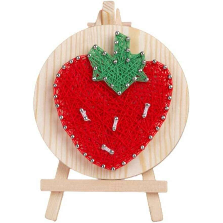String Art DIY Kit with Stand - Strawberry. Wizardi Craft Kit F07-M12-1-DHAA28296