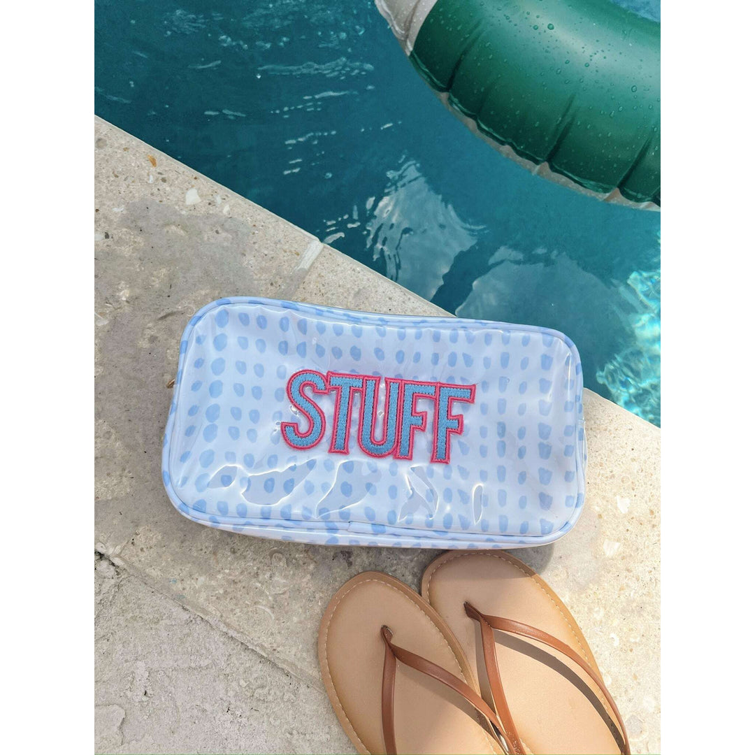 Stuff - Periwinkle Pebbles Clear Coat Large Bag