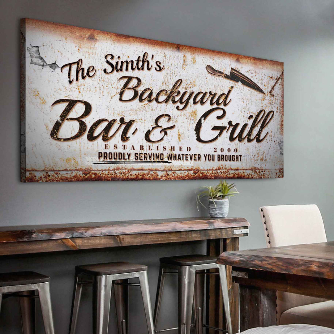 Backyard Bar & Grill Sign II