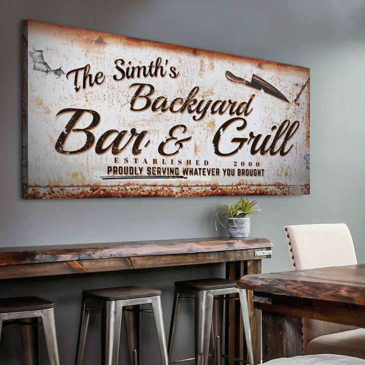 Backyard Bar & Grill Sign III