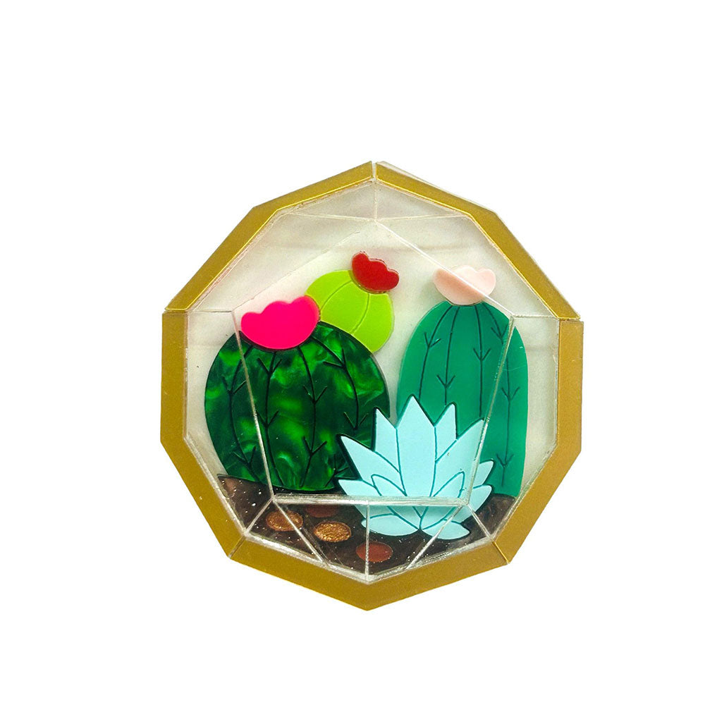 Succulents - Square Terrarium with Three Cactus - Pin by Makokot Design image