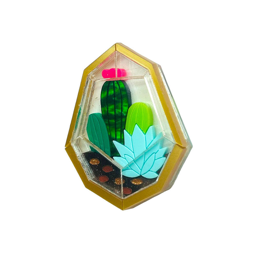 Succulents - Terrarium with Three Cactus - Pin by Makokot Design image 1