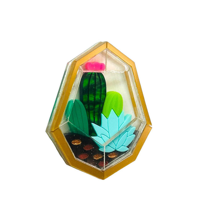 Succulents - Terrarium with Three Cactus - Pin by Makokot Design image 2